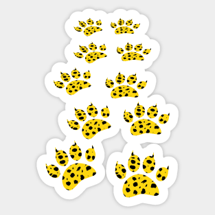 Cheetah Paw Track Sticker